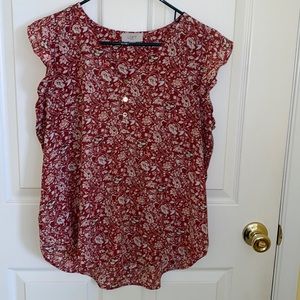 Floral print blouse from the Loft